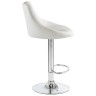 DOBRIN LOGAN барный стул с обивкой искусственной кожей, цвет белый