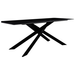 Стол керамический MERLIN Austrilia sand black 200*80*76, каркас черный
