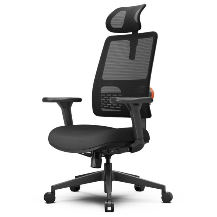 Эргономичное компьютерное кресло FoxGear NETZ модель E, черный
