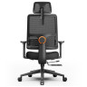 Эргономичное компьютерное кресло FoxGear NETZ модель E, черный