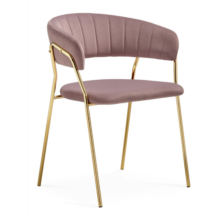 Стулья на металлокаркасе Kamelia 1 light purple /gold