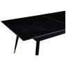 Керамические столы DT303 Стол обеденный расклад. Shashi black 180-220*90, керамич. столешница, основание металл черный