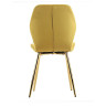Стулья DC825 Стул мягкий, ГОРЧИЧНЫЙ#G62-21 велюр, каркас металл золото КРУГЛЫЙ