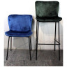 Стулья FYC266/DC266 Стул мягкий, СИНИЙ велюр, каркас металл черный