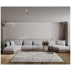 Aldo угловой модульный диван-кровать с терминальным шезлонгом, баром и столиком