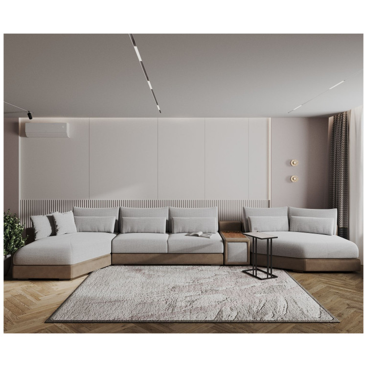 Дизайнерские диваны Aldo угловой модульный диван-кровать с терминальным шезлонгом, баром и столиком