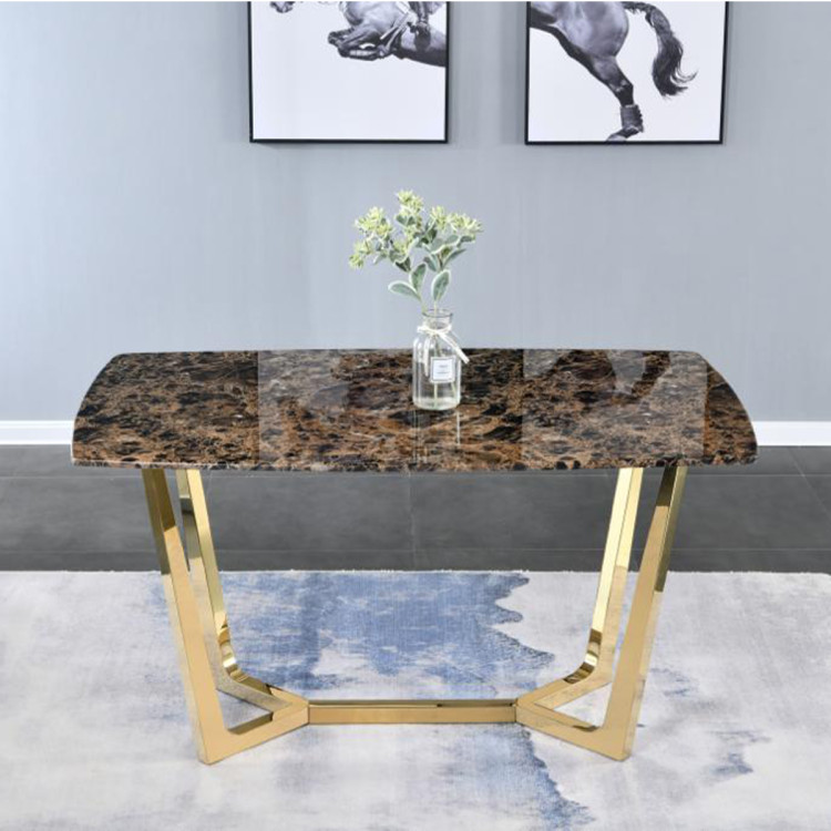 ЛАНС DT-2852.1 стол со столешницей коричневый мрамор