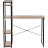 Компьютерные столы Стол письменный с полками Frame 100x45x110 см, светлое дерево, белый