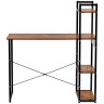 Компьютерные столы Стол письменный с полками Frame 100x45x110 см, светлое дерево, белый