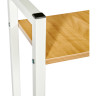 Компьютерные столы Стол письменный с полками Frame 100x45x110 см, светлое дерево, белый