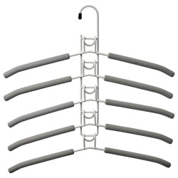 Вешалка-трансформер для одежды Гинго 5 в 1 серая