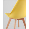 Комплекты из четырех стульев FRANKFURT NEW желтый, сиденье из сочетания пластика и экокожи, ножки деревянные