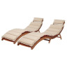 Комплект из 2-х шезлонгов и столиком AFM-803A / T133 Beige, дерево, матрас полиэстр