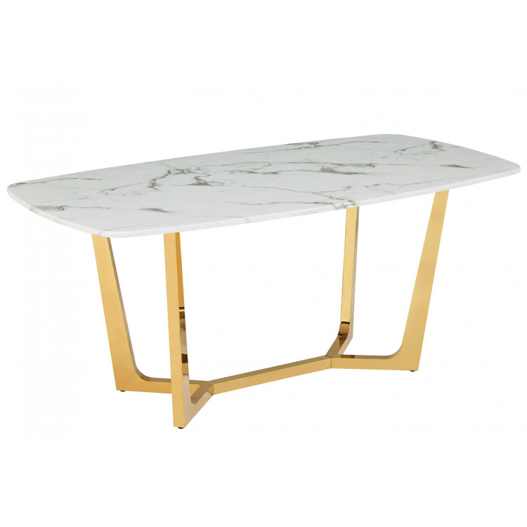 ЛАНС DT-2852L стол со столешницей белый мрамор