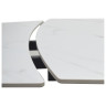 Керамические столы Стол BALDE 120 MATT WHITE MARBLE SOLID CERAMIC / BLACK, ®DISAUR