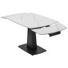 Керамические столы Стол BALDE 120 MATT WHITE MARBLE SOLID CERAMIC / BLACK, ®DISAUR