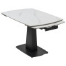 Керамические столы Стол BALDE 120 MATT WHITE MARBLE SOLID CERAMIC / BLACK, ®DISAUR