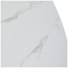 BALDE 120 стол с керамической столешницей, цвет белый мрамор (MATT WHITE MARBLE SOLID CERAMIC), ®DISAUR