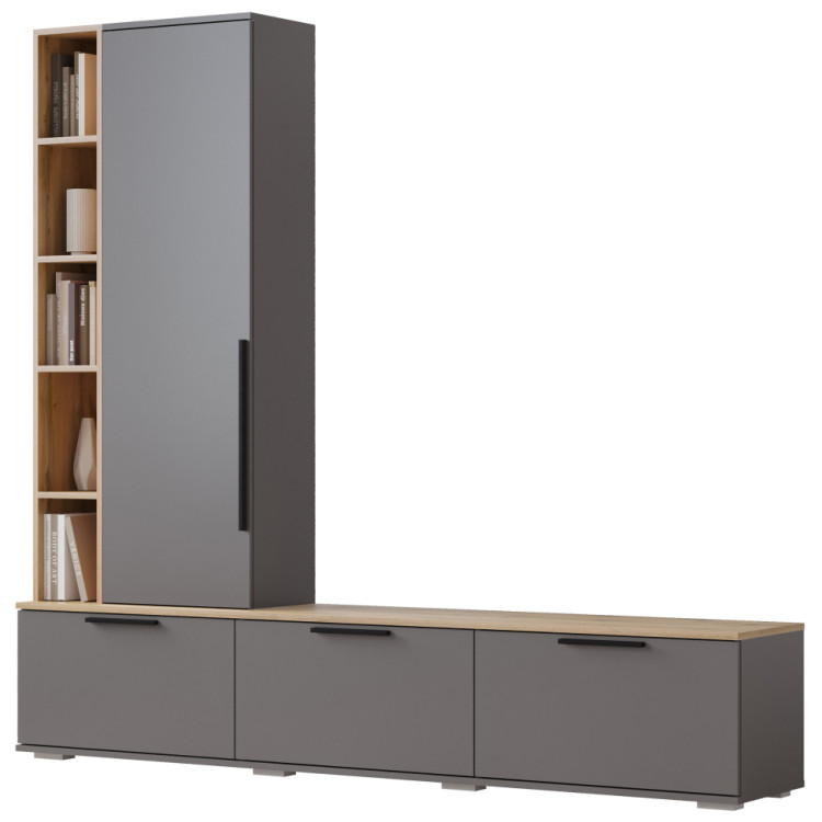 ТВ-тумбы Филеста графит / дуб вотан