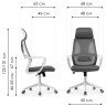 Офисные кресла Golem dark gray / white