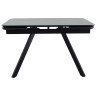 Столы Стол Arthur раскладной 120-184x80x75см, керамогранит чёрный мрамор Greys Black, чёрный