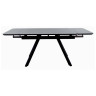 Столы Стол Arthur раскладной 120-184x80x75см, керамогранит чёрный мрамор Greys Black, чёрный