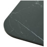 Столы Стол Arthur раскладной 120-184x80x75см, керамогранит чёрный мрамор Greys Black, чёрный