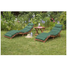 Комплект из 2-х шезлонгов и столиком AFM-803A / T133 Green, дерево, матрас полиэстр