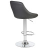 DOBRIN LOGAN барный стул с обивкой искусственной кожей, цвет серый