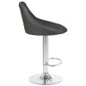 DOBRIN LOGAN барный стул с обивкой искусственной кожей, цвет серый