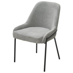 недорогие обеденные стулья для гостиной. Стул GAVI Garna-018 серый, ткань / черный каркас, ®DISAUR Стул полукресло