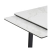 Керамические столы Джек 140(200)х80 белый мрамор alpin white / черный