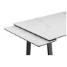 Керамические столы Джек 140(200)х80 белый мрамор alpin white / черный
