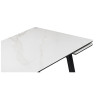 Керамические столы Джек 140(200)х80 белый мрамор alpin white / черный