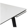 Керамические столы Джек 140(200)х80 белый мрамор alpin white / черный
