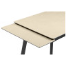 НОРМАН 140 стол с керамической столешницей, цвет okara light yellow / черный