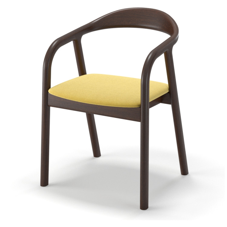 БИОНИК стул с обивкой тканью на каркасе из массива дерева