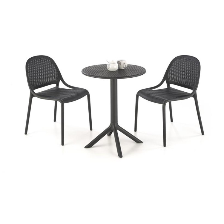 Стол обеденный HALMAR CALVO 60, материал пластик, цвет черный