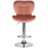 Стул барный DOBRIN BARNY, регулируемый, пудрово-розовый велюр (MJ9-32), хром