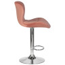 Стул барный DOBRIN BARNY, регулируемый, пудрово-розовый велюр (MJ9-32), хром