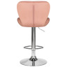 Стул барный DOBRIN BARNY, регулируемый, пудрово-розовый велюр (MJ9-32), хром