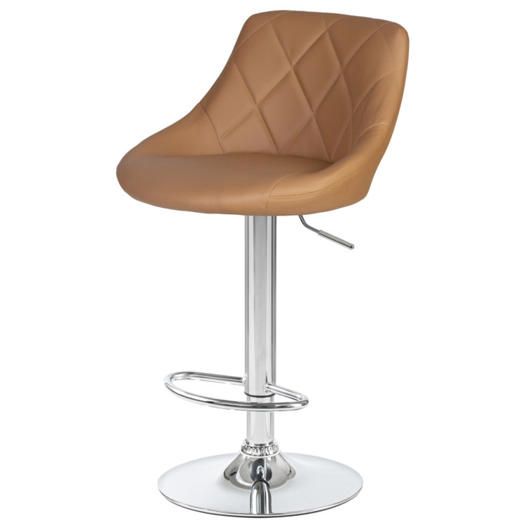 DOBRIN LOGAN барный стул с обивкой искусственной кожей, цвет мокко