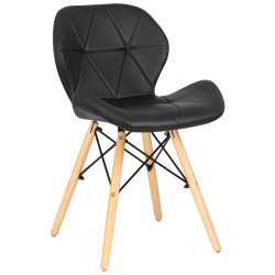Стул обеденный DOBRIN BUTTERFLY, ножки светлый бук, цвет сиденья чёрный Стул кухонный