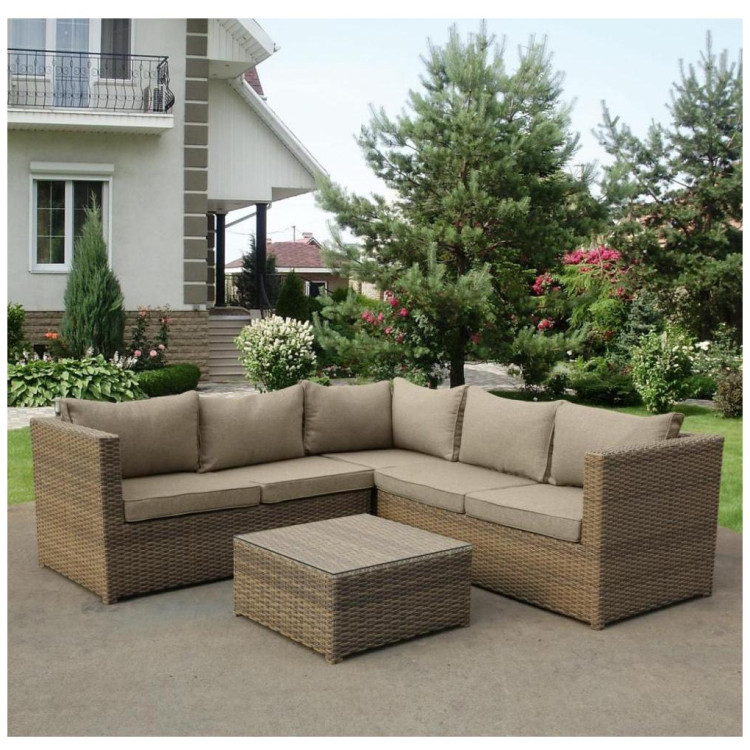 Диваны из искусственного ротанга Комплект плетеной мебели AFM-825BL Beige