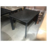 Стол обеденный CORNER 120 раздвижной, столешница керамическая MATT BLACK MARBLE SOLID CERAMIC, каркас BLACK, DISAUR