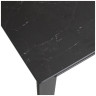 Стол обеденный CORNER 120 раздвижной, столешница керамическая MATT BLACK MARBLE SOLID CERAMIC, каркас BLACK, DISAUR