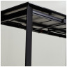 Стол обеденный CORNER 120 раздвижной, столешница керамическая MATT BLACK MARBLE SOLID CERAMIC, каркас BLACK, DISAUR