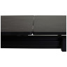 Стол обеденный CORNER 120 раздвижной, столешница керамическая MATT BLACK MARBLE SOLID CERAMIC, каркас BLACK, DISAUR