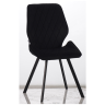 Стулья DC230 Стул мягкий, ГРАФИТ#M420-12 велюр, каркас металл, черный КВАДРАТ