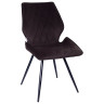 Стулья DC230 Стул мягкий, ГОРЬКИЙ ШОКОЛАД#M420-11 велюр, каркас металл, черный КРУГЛЫЙ